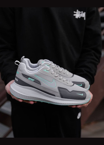 Серые демисезонные кроссовки мужские nike nd No Brand Simple Grey Mint