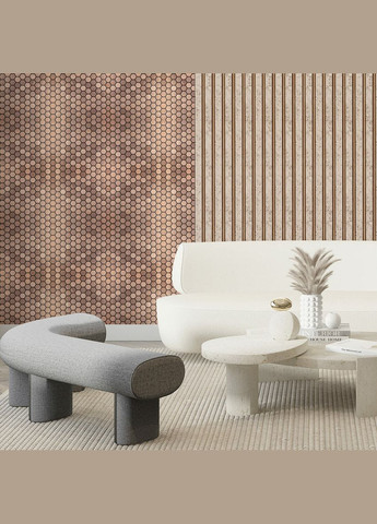 Самоклеющаяся алюминиевая плитка золотые соты 300х300х3мм SW-00001924 Sticker Wall (298284495)