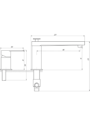 Смеситель для ванны BARTS TB 07111-H36 Topaz (392920790)
