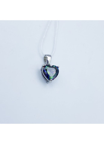 Кулон срібний з містик топазом "Серце" 1,4 г No Brand (369736574)