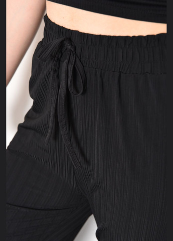 Штаны женские летние расклешенные черного цвета Let's Shop (280938005)