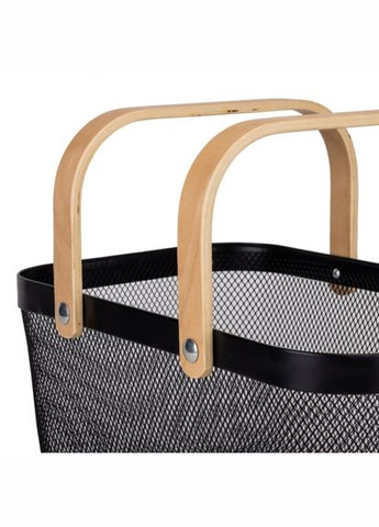 Корзина металлическая "Уютный оаза", черная, 40*17 см ELISEY (316631636)