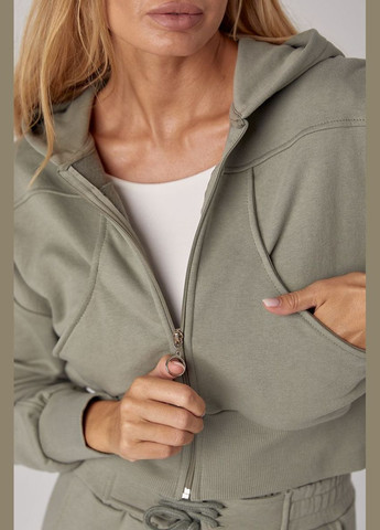 Спортивный костюм с коротким худи и штанами со шнуровкой на поясе 0573 Lurex (315799407)