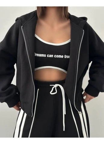 Женский спортивный костюм oversize с карманами и затяжками Premium No Brand (398941631)