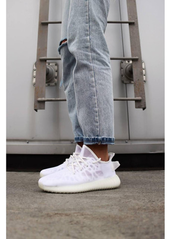 КРОСІВКИ ЖІНОЧІ ADIDAS YEEZY BOOST 350 V2 MONO WHITE АДІДАС ІЗІ БУСТ No Brand білі демісезони (368867964)