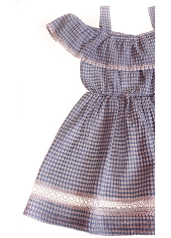 Летний сарафан 211049 индиго и розовый Bushra