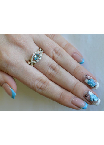 Серебряные серьги с золотыми вставками Silver Style (366813392)