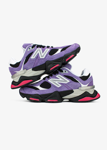 Фіолетові Осінні кросівки чоловічі і жіночі new balance 9060 violet noir | нью баланс 9060 фіолетові No Brand