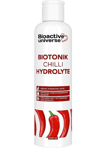 Тонік-гідролат "Перець чилі" Biotonik Hydrolyte 250ml (1317215-23741478) Bioactive Universe (368620561)