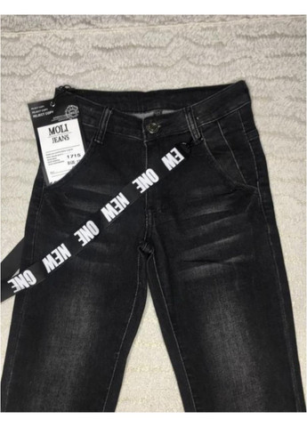 Черные демисезонные джинсы для мальчика черные 140 No Brand