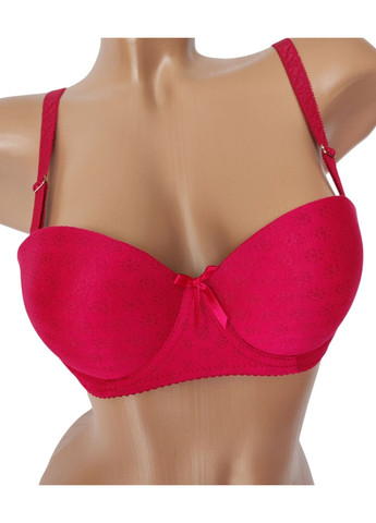 Бордовий балконет бюстгальтер Fiona Bella з кісточками