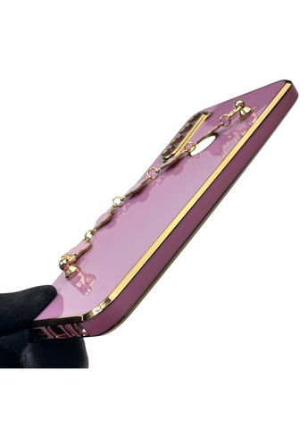 Чохол для телефона Redmi Note 8T жіночій із ремінцем з прикрасами та золотою окантовкою на сяомі редмі нот 8т чорничний gs1 Xiaomi (366389975)