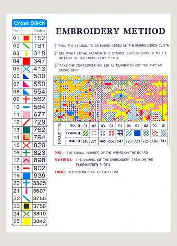 Набор для вышивания по нанесённой на канву схеме "Цветной щенок". AIDA 11CT printed, 38*38 см. Шёлк. No Brand (313614690)
