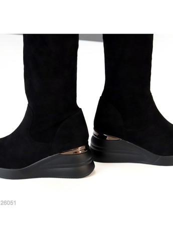 Черные осенние ботфорты risto No Brand