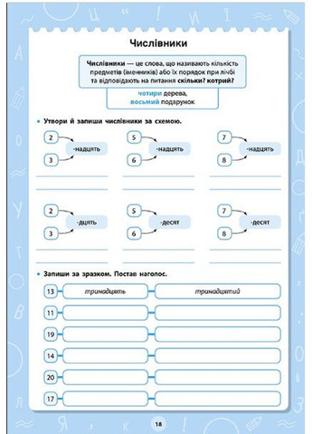 Книга с наклейками. Большой тренажер. "Части речи" (9786175444771) УЛА (358884015)