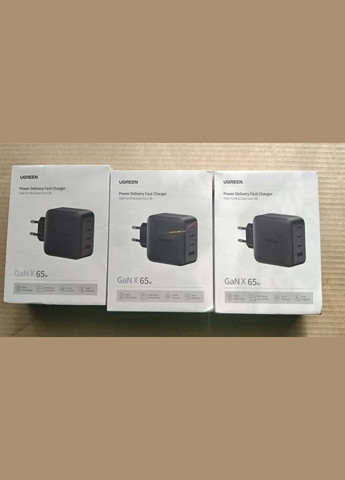 Зарядное устройство 65W GaN CD224 3C1A U+3C 4 Port 70774 black Ugreen (322701278)