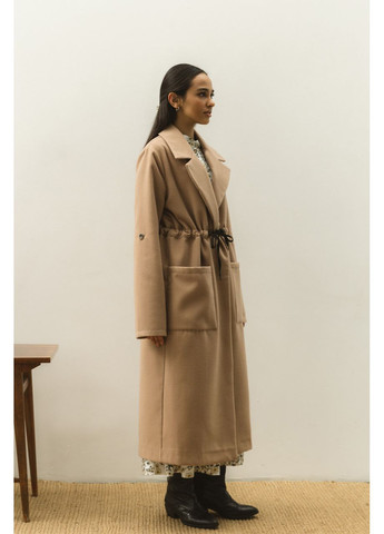 Бежевое демисезонное Бежевое пальто из кашемира Seventeen