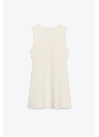 Білий коротка рівна трикотажна сукня Zara