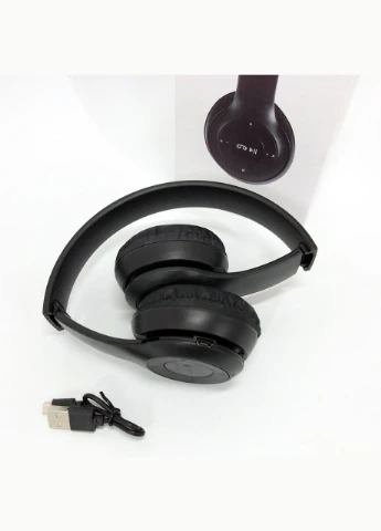 Бездротові навушники Bluetooth Wireless Headset P47 Black Гарнітура для ПК, телефону з мікрофоном No Brand (363867967)