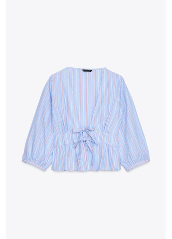 Смугаста сорочка з зав'язками Zara (353492258)