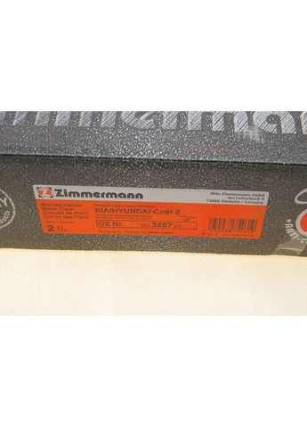 Диск тормозной (задний) Hyundai Santa Fe/Kia Sorento 10-(302x11) 320.3807.20 UA63 ZIMMERMANN (366186092)