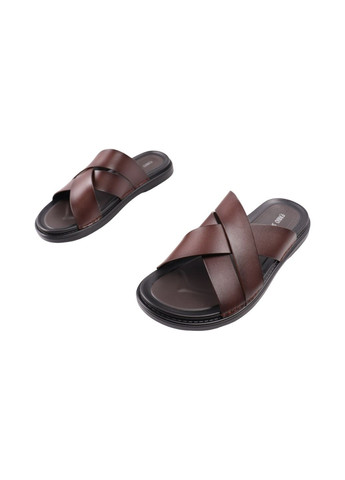 Шльопанці чоловічі коричневі натуральна шкіра Brooman 1012-24LSHC (296568879)
