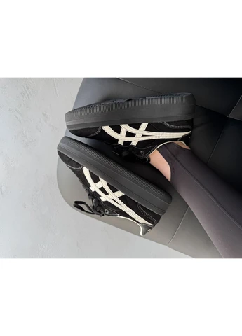 Кроссовки женские Asics Onitsuka Tiger Tokuten Black Beige Platform | Ассикс Онитсука Тайгер черные No Brand чёрные демисезоны (394965662)