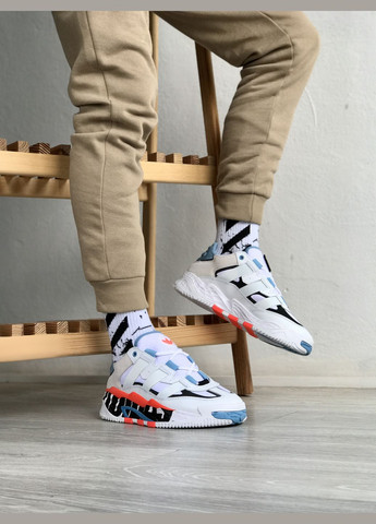 Білі Осінні кросівки чоловічі adidas niteball white | адідас найтбол білі No Brand
