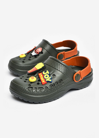 Кроксы детские темно-зеленого цвета Let's Shop (327367550)