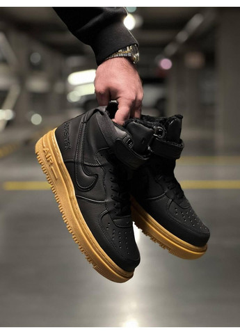 КРОССОВКИ ЖЕНСКИЕ NIKE AIR FORCE 1 GORE-TEX НАЙК АИР ФОРС 1 ПРЕМИУМ No Brand чёрные демисезоны (367169572)