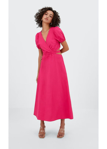 Розовое платье весенне-летнее Stradivarius