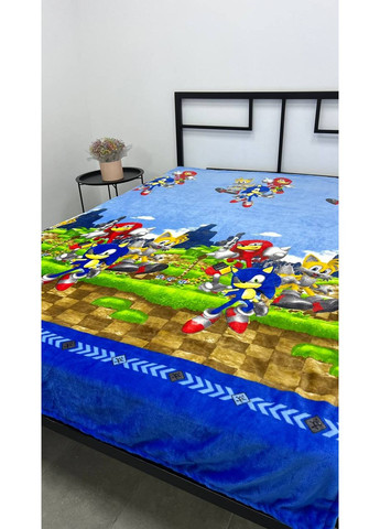 Плед велсофт детский 150х200 Sonic Соник No Brand (371655777)