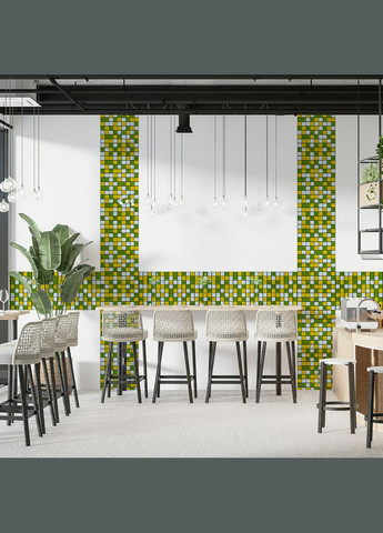 Мозаїка з декоративного скла жовто-зелена 298х298х4,5мм SW-00002362 No Brand (328578763)