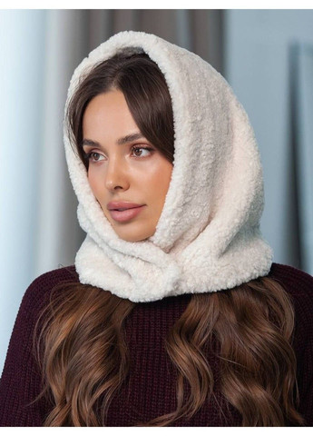 Женский капор Teddy Bear Lux букле с каракуля белый No Brand (370791333)