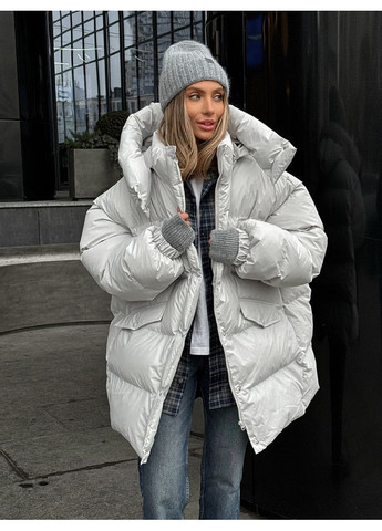 Перлова куртка transformer подовжена перлинний колір milirud