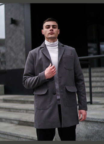 Серое демисезонное Кашемировое пальто Vakko
