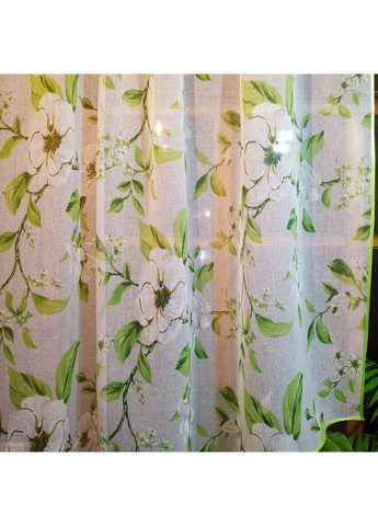 Кухонна фіранка Летиція яблуневий цвіт біла No Brand (372133870)