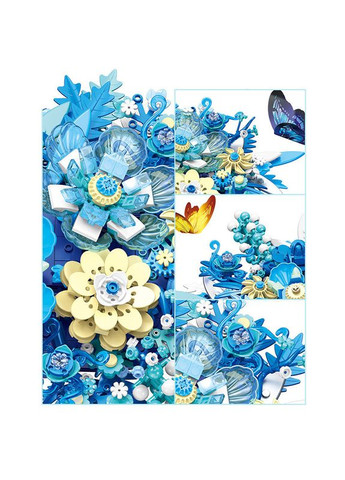 3D конструктор набор строительных блоков JIE-STAR 9045 Dried Flower Decoration 917 деталей пластиковый 5шт JIE Star (352013158)