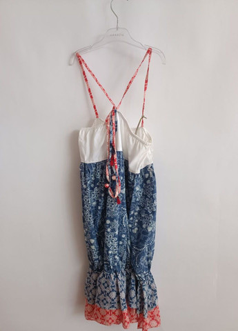 Летний сарафан 214o1oo7 синий Mandarino в цветочек