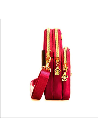 Сумочка кросс боди на шлейке красная No Brand на блискавці (362441048)