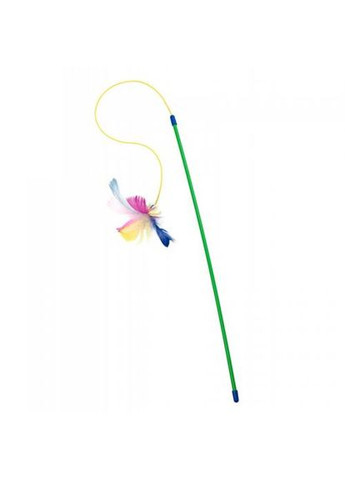 Іграшка Паличка з пір'ям на резинці для кота, 50 см Природа (355255970)