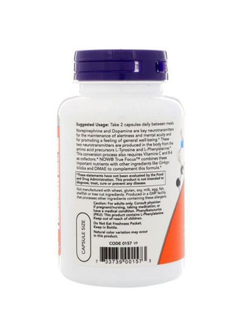 True Focus 90 Veg Caps Now Foods (362418927)