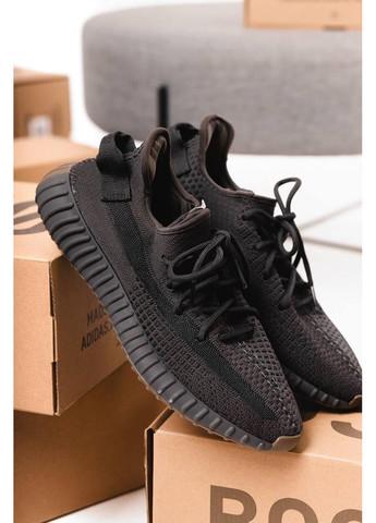 Черные демисезонные кроссовки мужские adidas yeezy boost 350 v2 cinder адидас изи буст No Brand