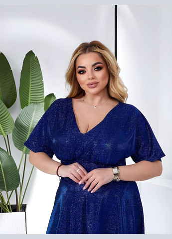 Синя святковий, коктейльна, вечірня довга сукня короткий рукав блискуча батал великі розміри в підлогу зелена синя електрик бірюза Україна