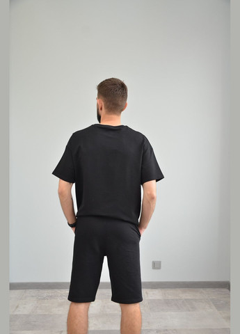 Чорний літній чоловічий костюм, спортивний, чорний (розміри:, 50, 52) No Brand