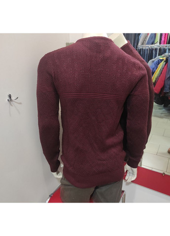 Бордовий светр чоловічий джемпер тонкий гудзики вовна Vip Stone