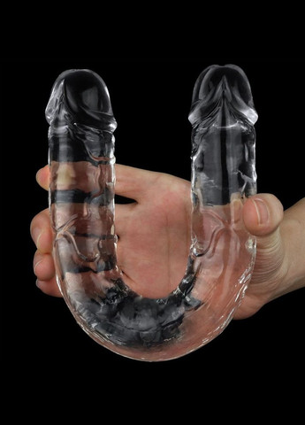 Прозорий двоголовий фалоімітатор "Flawless Clear Double dildo 12" Lovetoy (301153781)