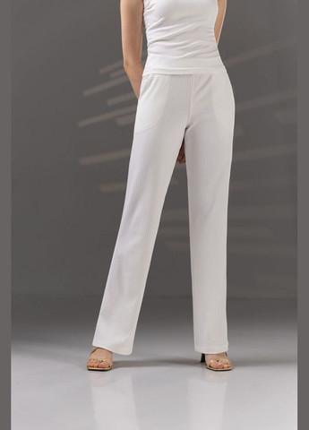 Жіночі трикотажні прямі штани з високою посадкою (1787) Triko Bakh (334710627)