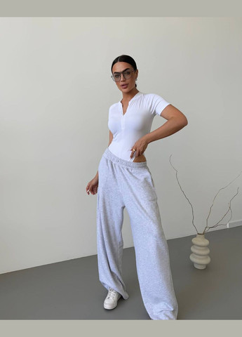 Белый базовый боди из микродайвинга на каждый день No Brand 233-1 (347164100)