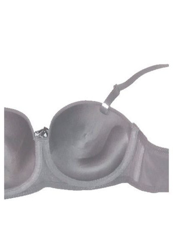 Серый балконет гладкий бюстгальтер анжелика пуш-ап балконетт чашка в серый LuLoLa с косточками